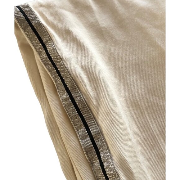 L'agence Women's Cream Cropped Denim Pants with Silver & Black Detailing Size 23 - Picture 8 of 8